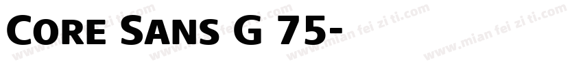 Core Sans G 75字体转换
